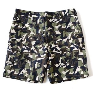 Fendi Geometric Camouflage Chino Shorts